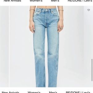 Re/done 90s high rise loose jeans sz 27 in Worn Blue